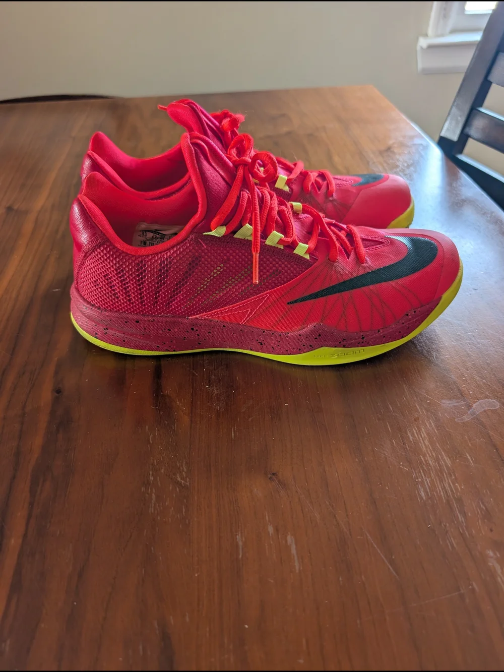 Nike Zoom Run The One 2014 Red Volt Basketball Shoes Men’s 9.5